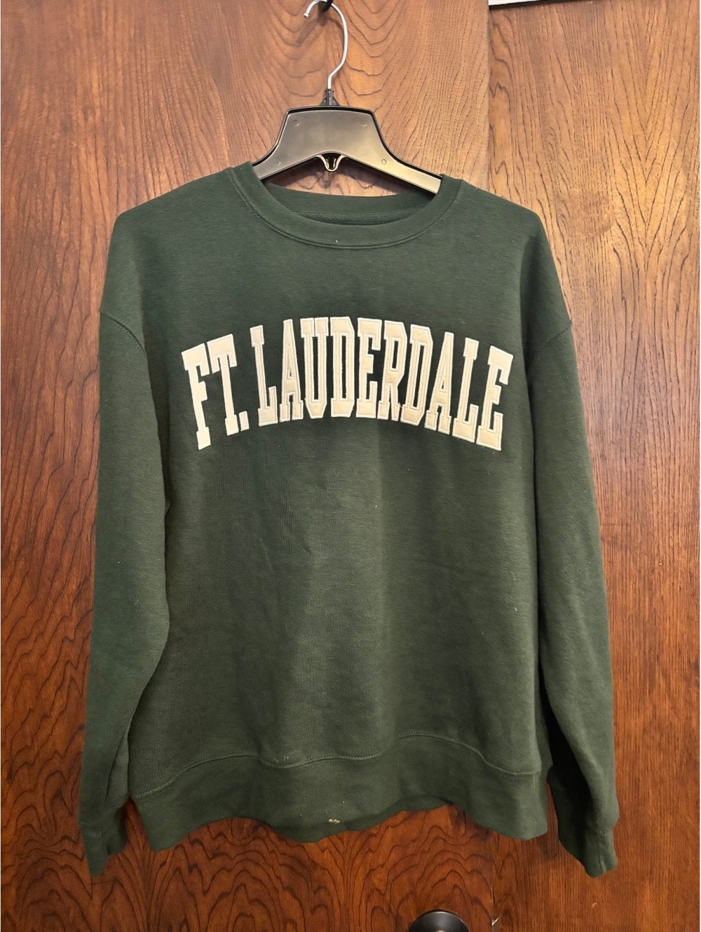 New York Popular Ft. Lauderdale Dark Green Crewneck Sweatshirt Size L